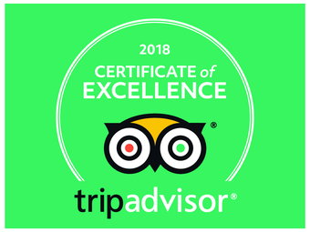 1.	The 2018 TripAdvisor Certificate of Excellence!