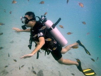 First underwater experience